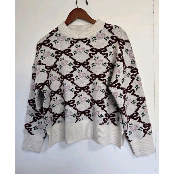 Sincerly Jules Sweaters - Sincerly Jules Sweater Womens S Floral Roses Boho Cottagecore Granola Romantic